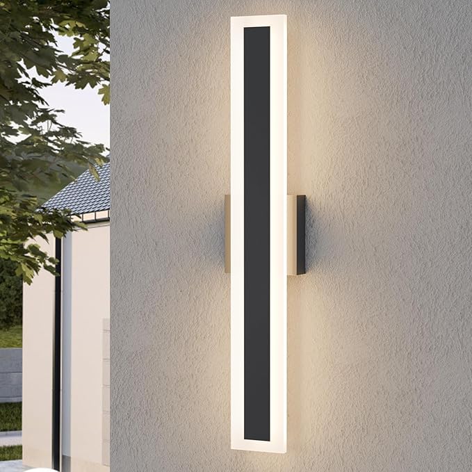LamQee 23.6 Inch Long Outdoor Wall Lights Modern Exterior Lighting Fixtures for House, Waterproof 3000K 19W 950LM | Lumora