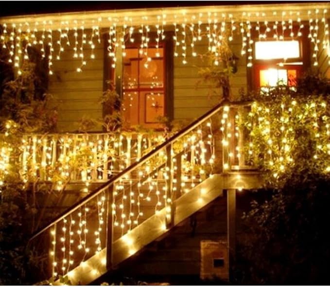 Lainin 3.5M/11ft 96 LED Warm White Linkable Fairy Curtain String Light with 8 Modes Memory Functional Controller | Lumora