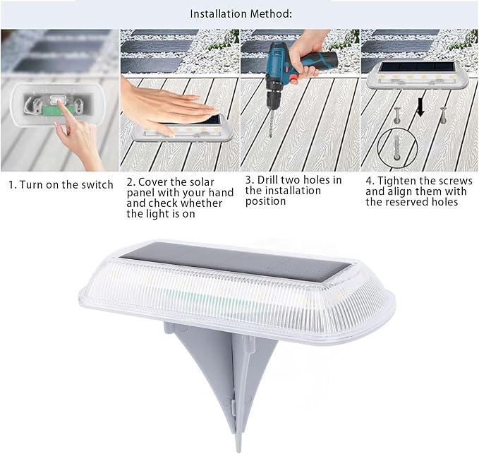 4 Pack Solar Ground Lights, IP65 Weatherproof, 3000K Warm White LED, Outdoor Solar Pathway Lights for Garden Lawn | Lumora