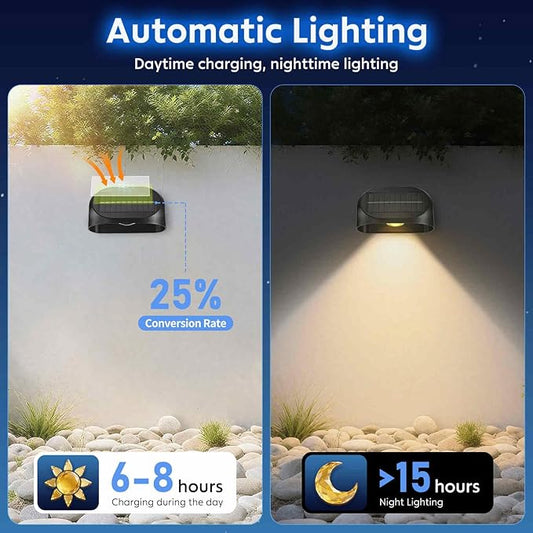 12 Pack Solar Fence Lights Outdoor, Solar Deck Lights with RGB Colors Warm White Cool White, Waterproof Fence Light for Outside Stairs Backyard Patio Pool Railing Outdoor