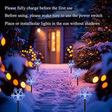 Christmas Snowflake Pathway Lights, 6 Pack Outside Walkway Markers Lights 7.5 Feet Christmas Outdoor Decorations | Lumora