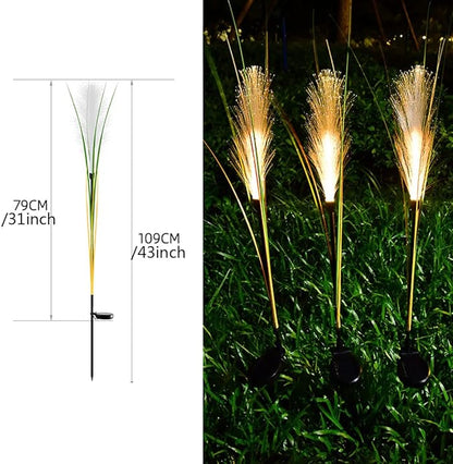 Ulalaza 2PCS Garden Solar Lights Multi-Color Changing LED Flower Stake Light Decorative Landscape Lawn Yard Outdoor Lights Length 430 * 730mm/17 * 29inch