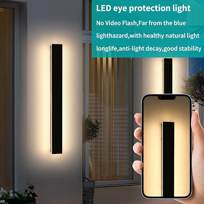 Mikeru 39inch Outdoor Wall Light Fixtures, 3000k Exterior Wall Sconces, Acrylic Invisible Exterior Wall Light for | Lumora