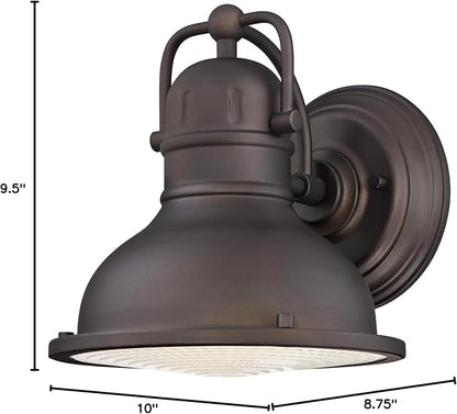 Westinghouse Lighting 6203400 Orson One-Light LED Outdoor Wall Fixture, Oil Rubbed Bronze Finish with Clear Prismatic Lens