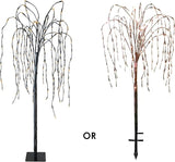 FUCHSUN 4.6 FT 200 LED Solar Lighted Willow Tree Outdoor, Light Up Weeping Willow Tree Garden Pathway Lights | Lumora