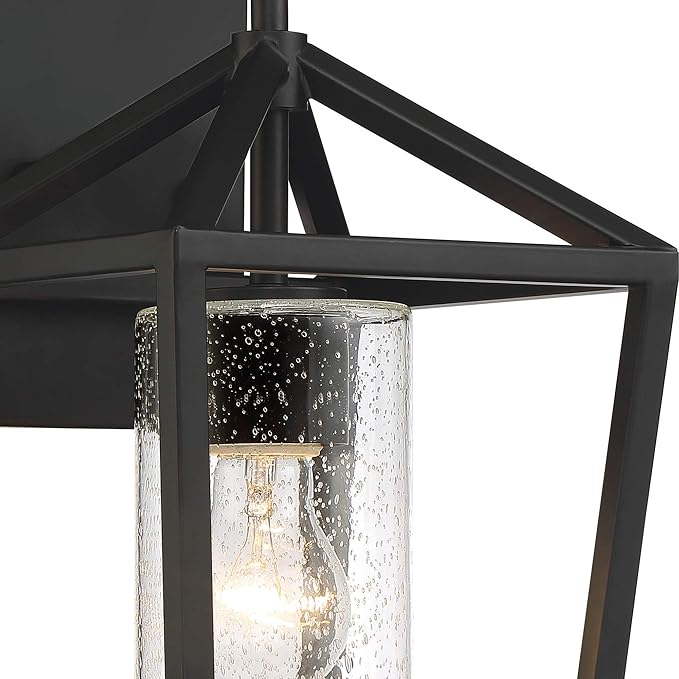 NUVO 60/6592 Hopewell Lighting Fixture, 1Lt Medium Lantern, Matte Black - Outdoor Wall Light | Lumora