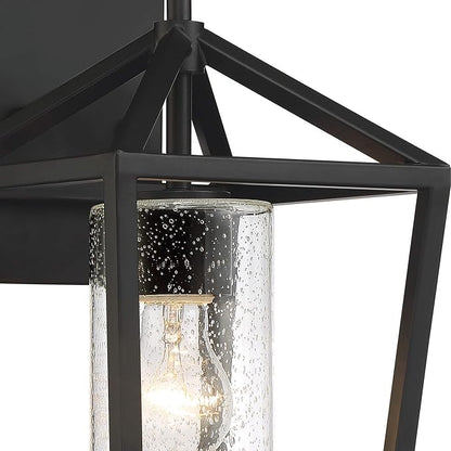 NUVO 60/6592 Hopewell Lighting Fixture, 1Lt Medium Lantern, Matte Black