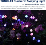 TONULAX Solar Garden Lights, Starburst Swaying Light - Swaying When Wind Blows, Solar Lights Outdoor Decorative | Lumora