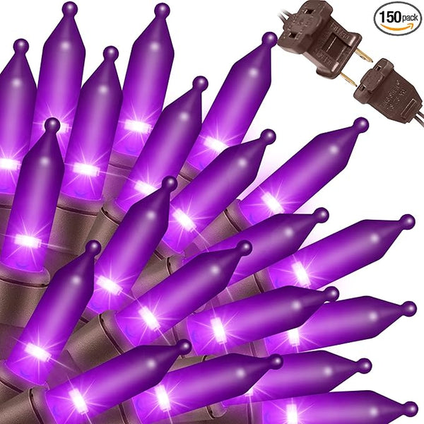LAMPHOME Purple Christmas Lights Decoration 150Lights 31.9ft UL Certified Mini Bulb String Lights Set for Outdoor | Lumora