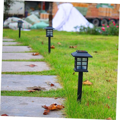 LIFKOME 4pcs Outdoor Solar Ground Lamps Solar Pathway Lights Garden Lights for Walkway Driveway Patio