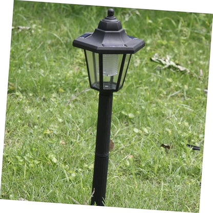 DOITOOL 2 Pcs Solar Powered LED Pathway Lights Hexagonal Outdoor Garden Lawn Landscape Lighting White Light for Patio Walkway