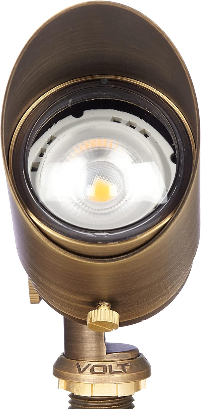 VOLT 20-Pack Top Dog 12V Cast Brass Outdoor Spotlights (Bronze) for Low Voltage Landscape Lighting of Yard, Lawn | Lumora