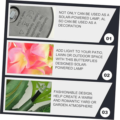 DOITOOL 4pcs Garden Solar Hydrangea Stake Lamp Decorative Outdoor Solar Lights for Pathway and Design Easy Installation for Lawn and Garden Decor