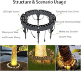 Tree Lights Outdoor, Palm Tree LED Uplighting, 3000K Warm White Landscape Spotlights, IP67 Waterproof Aluminum | Lumora