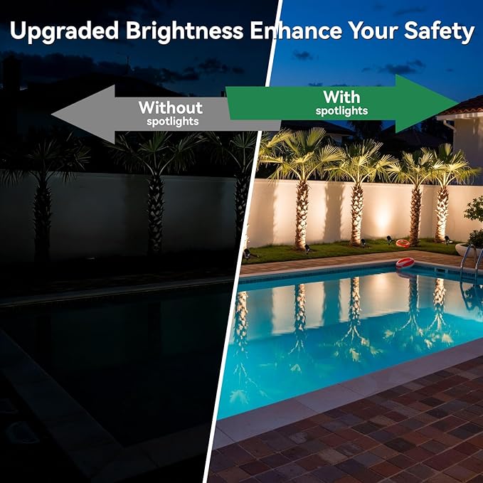 Low Voltage Landscape Spotlight, 12V LED Outdoor Spot Lights, Landscape Lighting Wired for Yard Path Garden Tree | Lumora