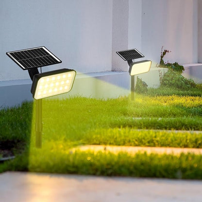 Solar Spot Lights Outdoor, 72 LEDs Landscape Lighting with 3 Lighting Modes and Auto On/Off, 360° Adjustable IP65 Waterproof Solar Powered Landscape Lights for Yard, Garden, Pathway, 6 Pack