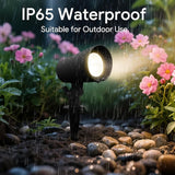 Energetic Colored Low Voltage Landscape Lights, 12W RGBW Spotlights, IP65 Waterproof Colorful Pathway Lights | Lumora