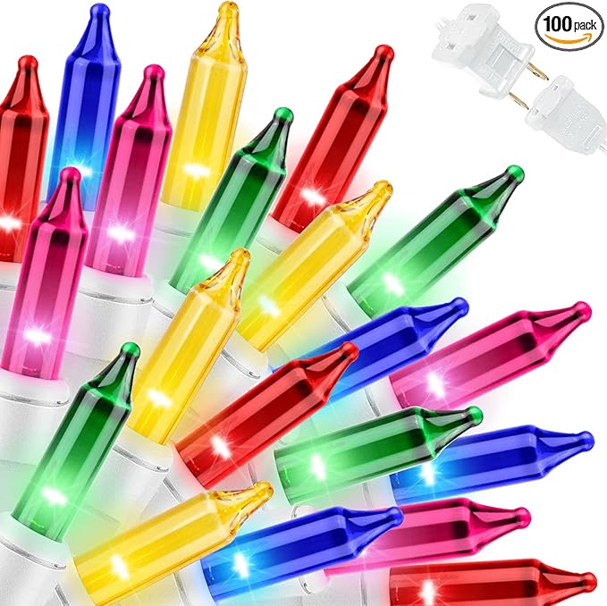LAMPHOME Easter String Lights, 20FT 100 Count Incandescent Connectable Christmas Mini Lights, Waterproof Easter Decorations for Indoor Outdoor Patio Party Home Garden Yard Decor