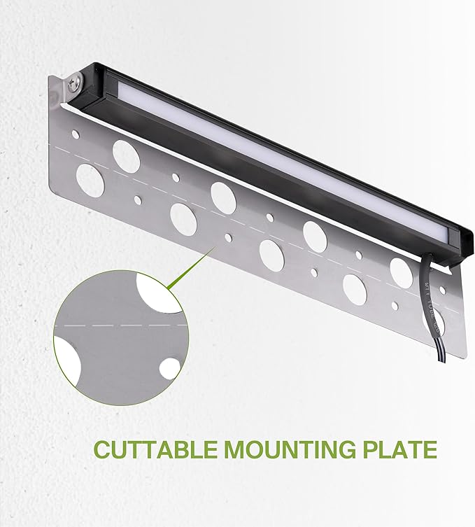 ASD LED 12 Inch Retaining Wall Light Fixture, Hardscape Paver Lighting | RGBW, App & Voice Control, Waterproof, ETL Listed | 5W 160LM RGB-2700K-6500K 12V | Landscape Step Illumination | Black, 8 Pack