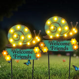 43.3" Tall Garden Stakes with Garden Signs Decorative Outdoor, Snail Solar Landscape Lights Outdoor Yard | Lumora