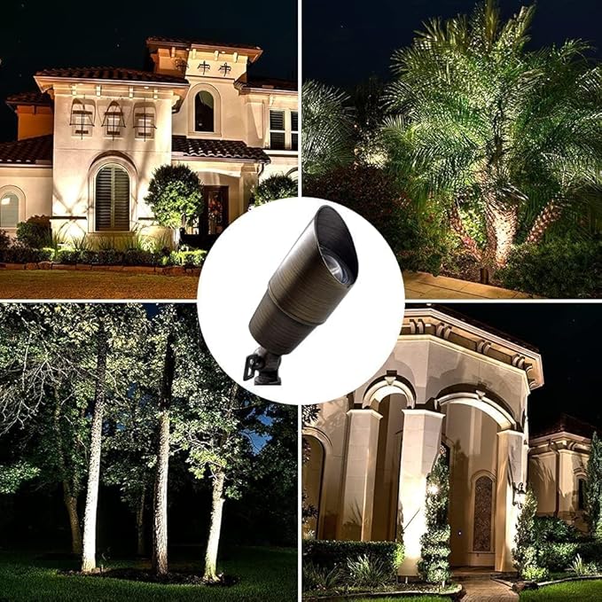 LED Spot Lights Outdoor Landscape Lighting 107 (2 Pack) – Solid Brass Spotlight LED Yard Lights Security Landscape | Lumora