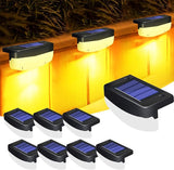 LED Solar Step Lights, 8 Pack Solar Deck Lights Outdoor IP65 Waterproof Pool Side Lighting Decor for Stairs Fence | Lumora