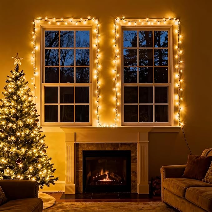 LUCKY SHINE 150 LED Warm White Christmas Lights, UL Certified and Commercial Grade Green Wire String Lights 50 Ft | Lumora