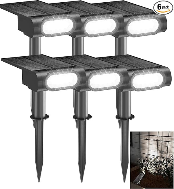 EZVALO Solar Spot Lights Outdoor IP67 Waterproof, Adjustable Solar Landscape Lights, 3 Lighting Modes Solar | Lumora