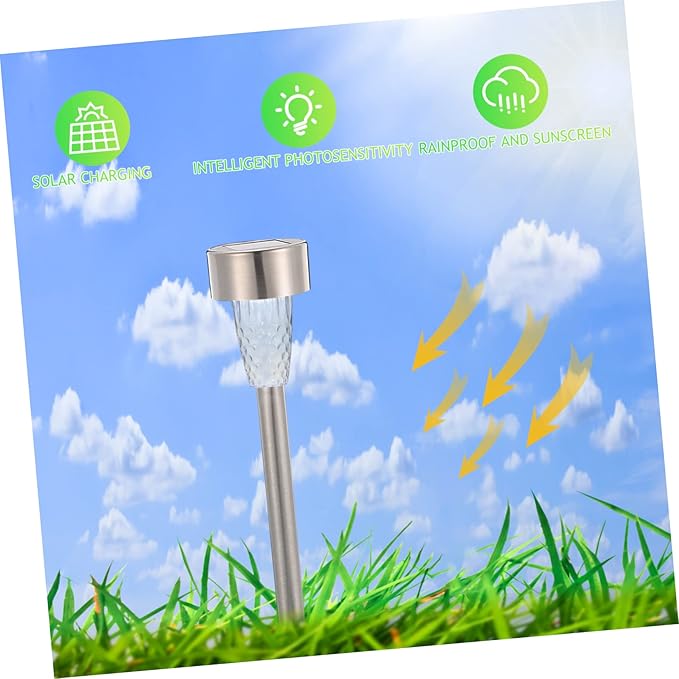 KESYOO 12pcs Solar Outdoor Lights Pathway Solar Garden Lights Decor for Patio Landscape Motion Sensor