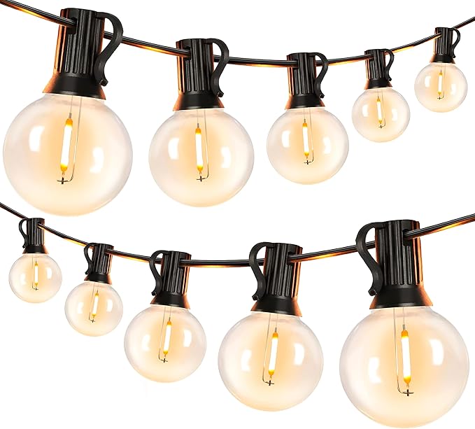 Newhouse Lighting PSTRINGLED50 Foot, 50 Socket Indoor/Outdoor String 55 LED Globe G40 (5 Free Bulbs Included) | Lumora