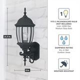 Designers Fountain Tiverton Outdoor Light Fixture, 21.5 Inch Exterior Wall Lantern Sconce for Front Door, Patio and | Lumora