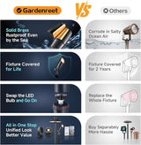 Gardenreet LED Spot Light Outdoor - Die-Cast Brass 12V Uplighting Waterproof, Low Voltage Landscape Lights Metal | Lumora