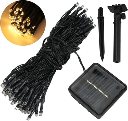 Alvinlite Outdoor Lights Christmas Tree LED Hanging Decoration String100 Light Chips Solar Power Ultra Length Ornaments for Patio, Garden Wedding Christmas Halloween Birthday Party