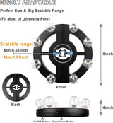 Umbrella Lights Outdoor Patio, Rechargeable Cordless with Dimmer &Timer, 8 Bright Warm White LED Bulbs Perfect for | Lumora