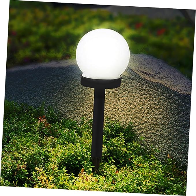 4pcs Solar Lawn Lamp Warm Light Waterproof Ground Plug Courtyard Garden Solar Path Lights Outdoor Landscape Lighting for Yard Pathway Decor