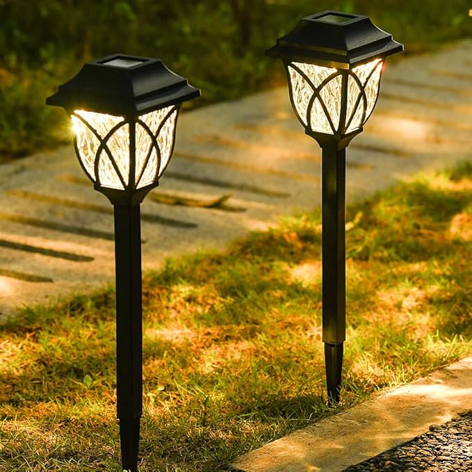 6 Pack Solar Pathway Lights, Outdoor Solar Light Waterproof Automatic on/Off Garden Decoration, Courtyard Terrace Lawn Walkway Deck Waterproof Landscape Light (Warm White)