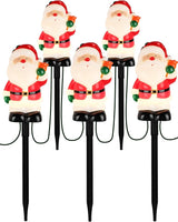 Set of 5 Classic Santa Claus Pathway Lights - 10.5ft UL-Listed Christmas Walkway Lights with - Outdoor String Light | Lumora