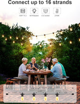 Svater Outdoor String Lights 500 FT, Patio Lights for Outside with Plastic LED Bulbs, Waterproof Commercial Grade | Lumora