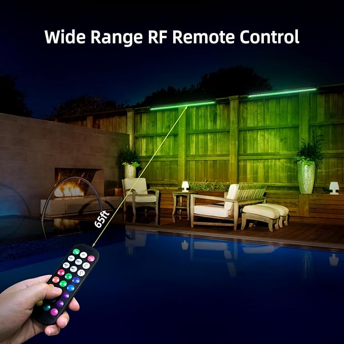 LED Wall Washer Light with RF Remote, 144W Color Changing Linear Wall Light Bar, 120V Waterproof Dimmable RGBW | Lumora