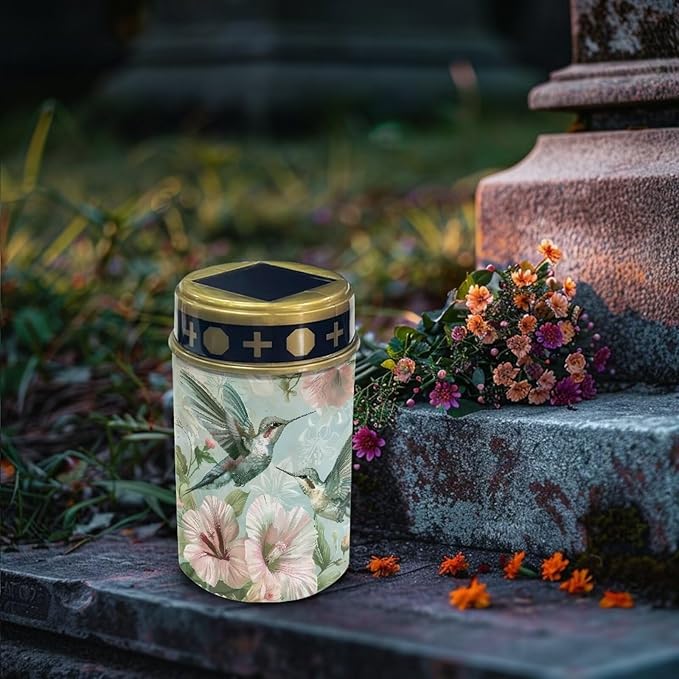 Hummingbird Pink Flower Landscape Solar Lights Outdoor Solar Powered Lights Solar Path Lights Outdoor Waterproof Flood Lights Outdoor Solar Powered Solar Pathway Lights
