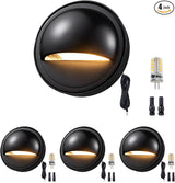 Gardenreet Low Voltage LED Deck Lights - Solid Brass Landscape Step Lights, Outdoor 12V Hardwired IP65 Waterproof | Lumora