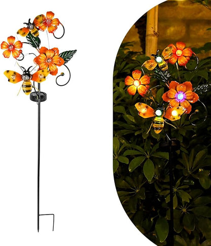 Solar Lights Outdoor Waterproof Garden Decor, Bee Solar Lawn Lights, Bee Solar Stake Lights for Courtyard Decoration, Garden Gifts for Women