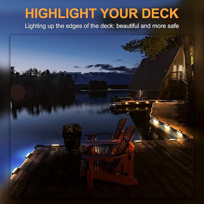 SOLPEX 12 Pack Solar Ground Lights &16 Pack Solar Deck Lights