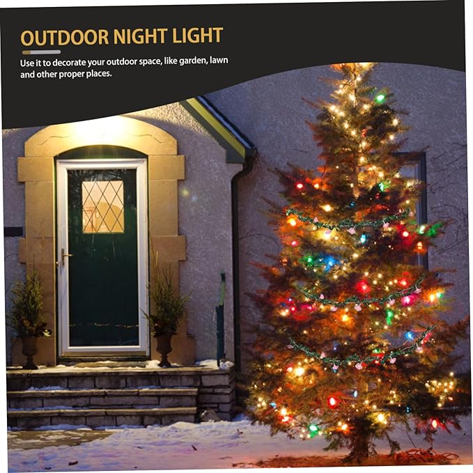 DOITOOL 3pcs Decorative Wreath String Light Led Garland for Outdoor Indoor Decor Battery Operated Design for Christmas Weddings and Parties