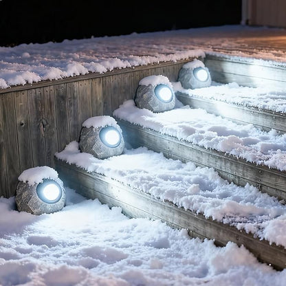 2 Pack Solar Fake Rock Light Outdoor Garden Decorations Spot Lights : Led Landscape Lighting for Pathway Lawn Patio Porch Yard Walkway