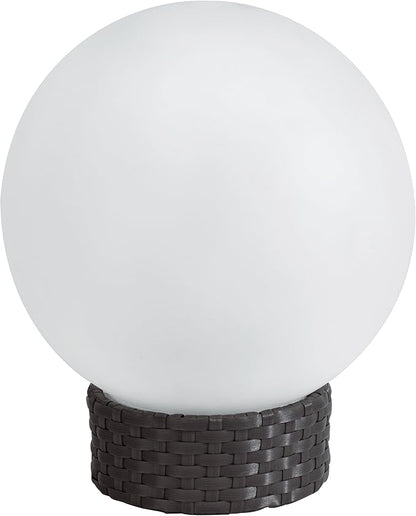 Britta Products Solar Garden Globe LED Centerpiece Table Light, Rattan Base
