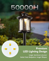 LITFIT Low Voltage Landscape Lighting, 12V 3.4W 155LM 3000K Outdoor Path Lights with Connectors, Crackled Shade | Lumora