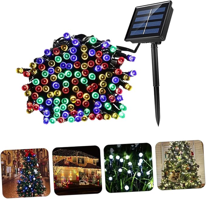 LIFKOME 100 Led Solar String Lights 10m Waterproof Auto On/Off Ip65 Outdoor Garden Decor Energy Efficient for Trees Porch Yard