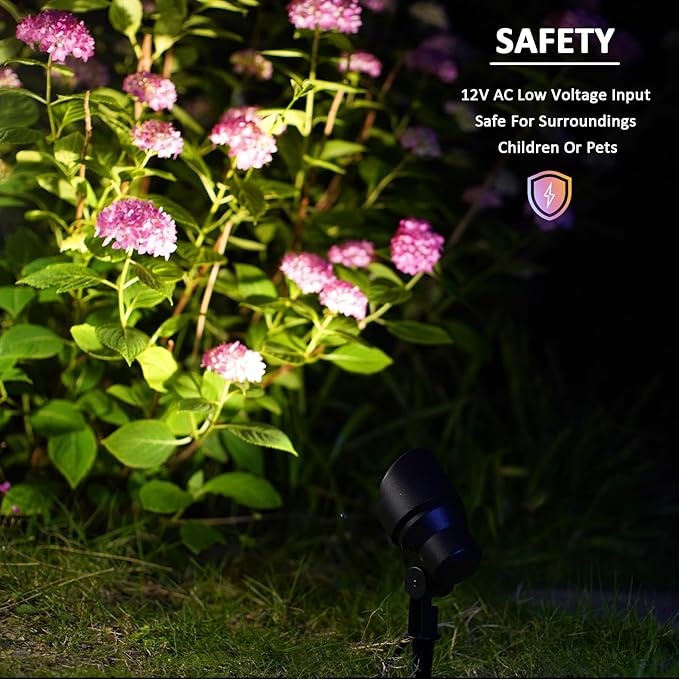 Landscape Spotlights Low Voltage Spot Lights Outdoor Lighting 8PK 6W LED 145 Lumens Weatherproof Floodlights 12V AC | Lumora