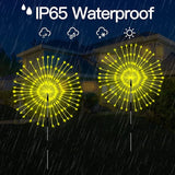 Solar Garden Lights 4-Pack Waterproof Decorative Pathway Firefly Lights for Courtyard & Garden Party Warm White | Lumora